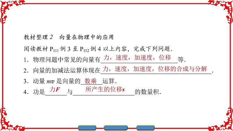 高中数学人教A版（课件）必修四 第二章 平面向量 2.5.1、2.5.205