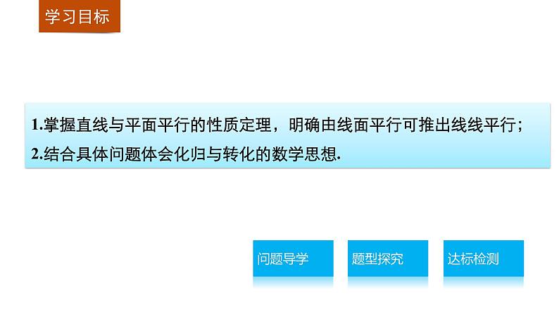 高一数学人教版A版必修二课件：2.2.3 直线与平面平行的性质 课件(共15张PPT)02