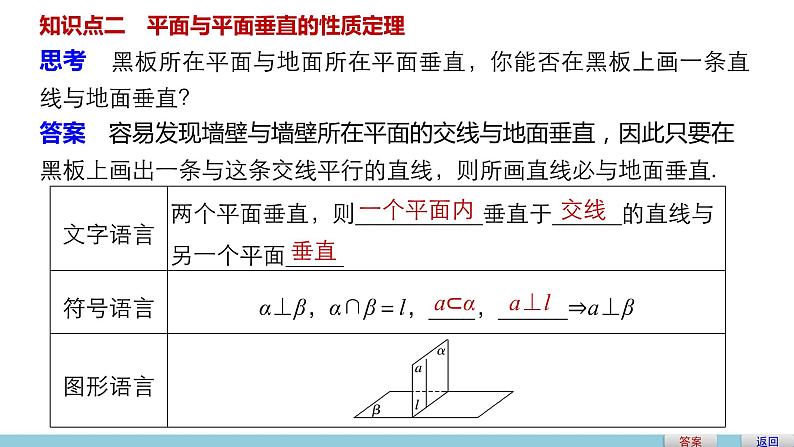 高一数学人教版A版必修二课件：2.3.3~2.3.4 直线与平面垂直的性质 平面与平面垂直的性质 课件(共23张PPT)04