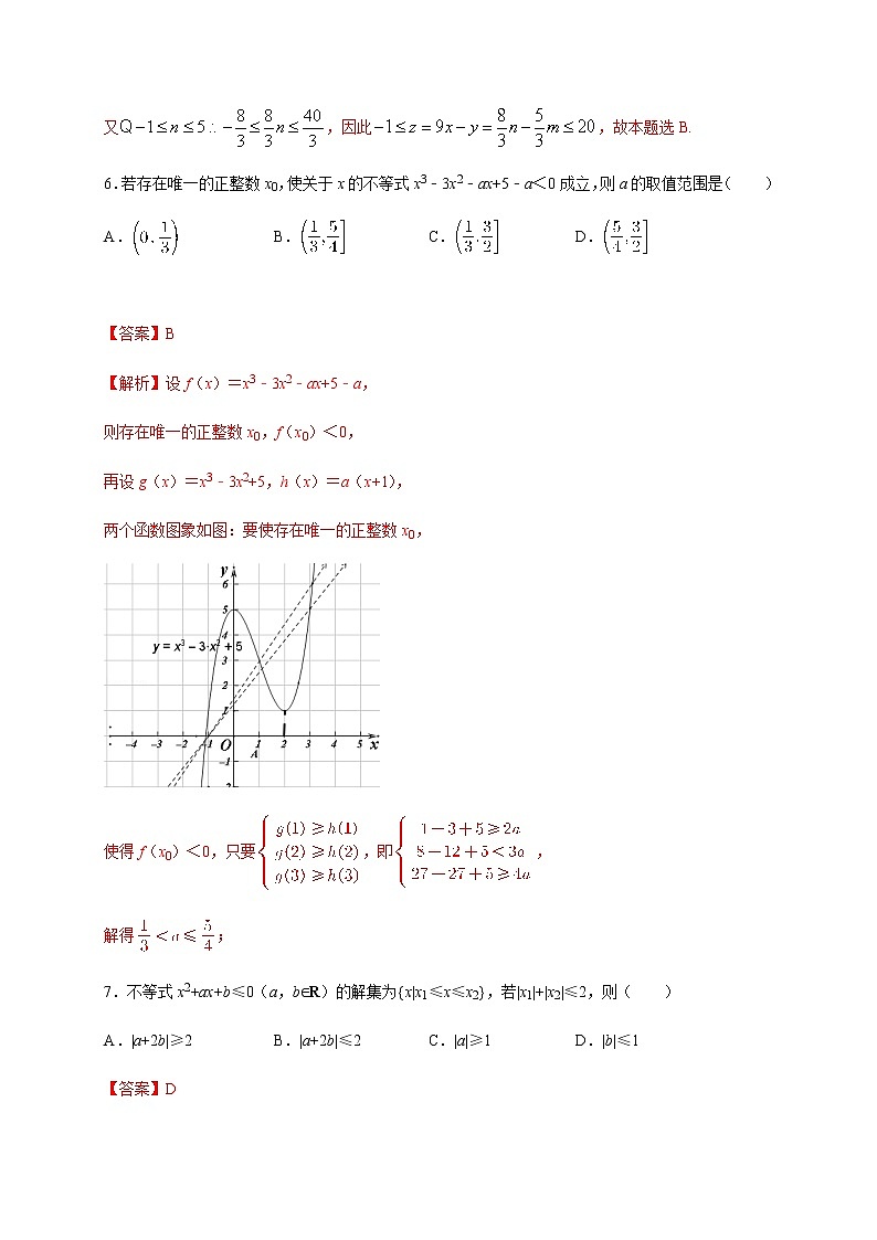 第3章 不等式（能力提升）（解析版）-2020-2021学年高一数学单元测试定心卷（苏教版2019必修第一册）03