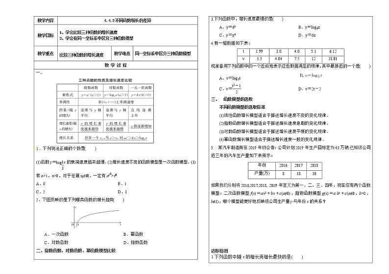4.4.3 不同函数增长的差异 教案01