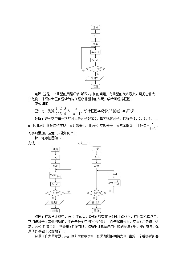 人教A版数学必修三1-1-2程序框图与算法的基本逻辑结构（3） 教案03