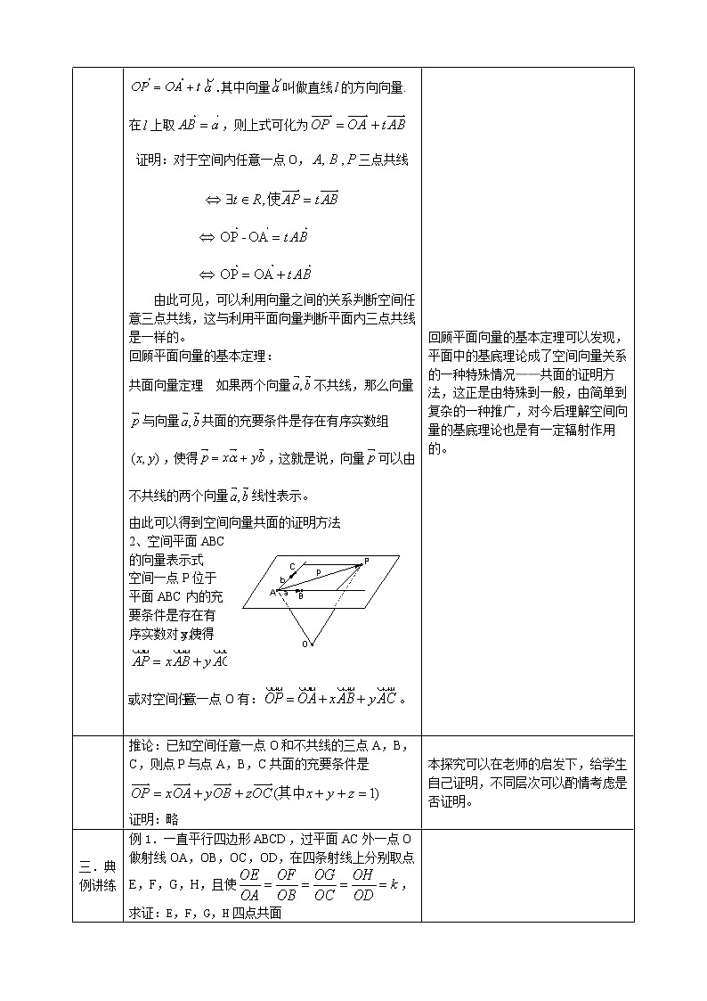 人教A版选修1-1  3-1空间向量及其运算第2课时（含答案） 教案02
