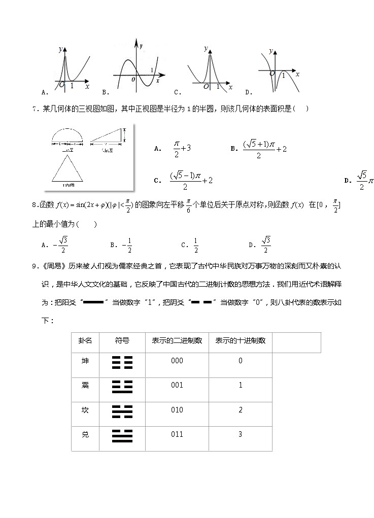 江西省奉新县第一中学2021届高三上学期第四次月考 数学（文）(含答案) 试卷02