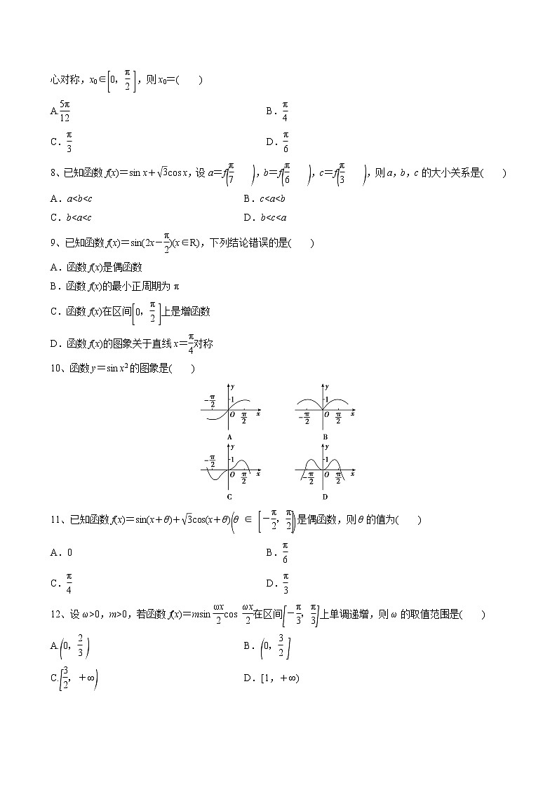 【精品试题】高考数学一轮必刷题 专题18 三角函数的图像与性质（含解析）02