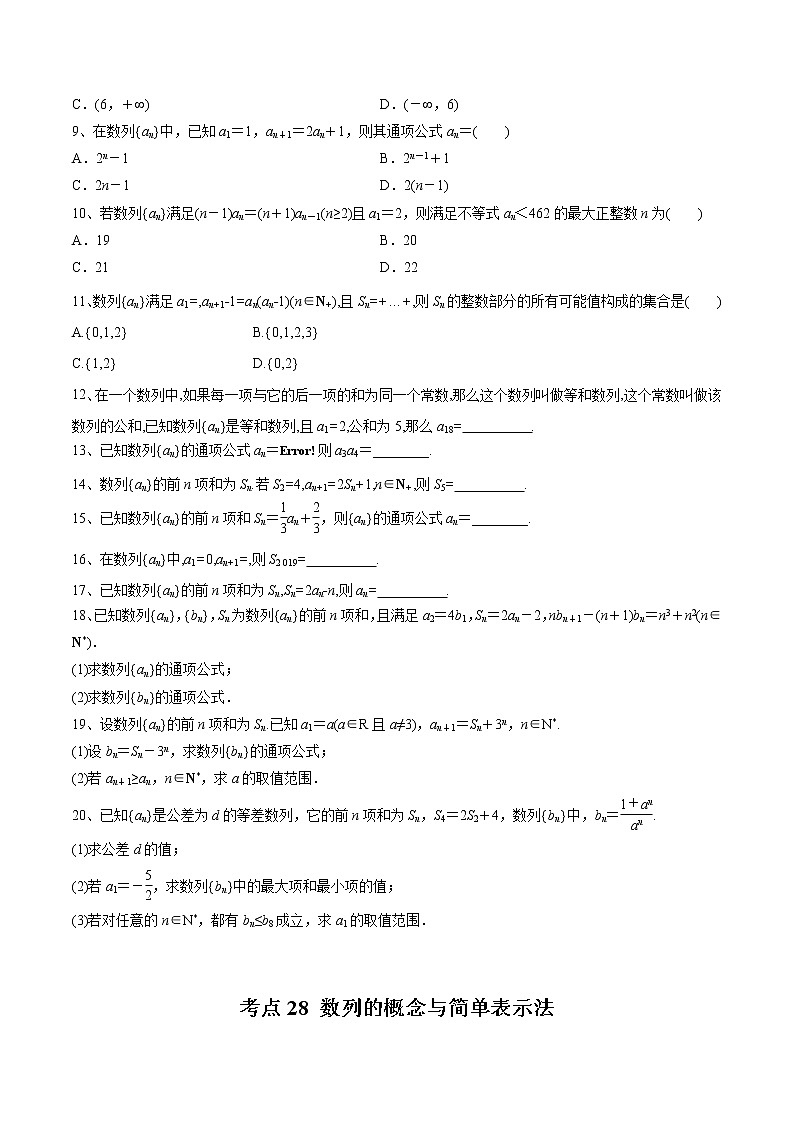【精品试题】高考数学一轮必刷题 专题28 数列的概念与简单表示法（含解析）02