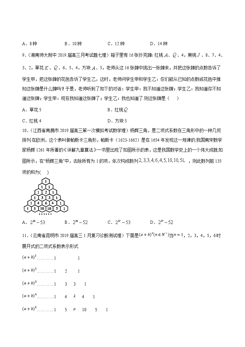 【精品试题】高考数学一轮必刷题 专题37 合情推理与演绎推理（含解析）03