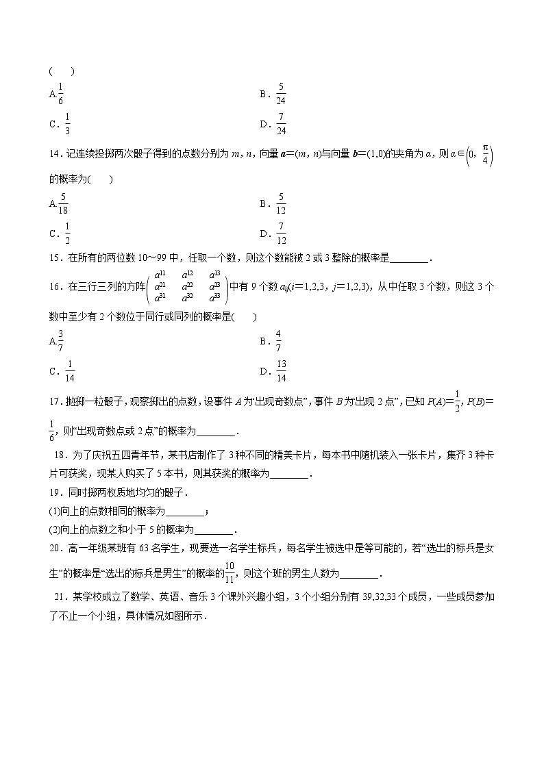 【精品试题】高考数学一轮必刷题 专题58 随机事件的概率与古典概型（含解析）03