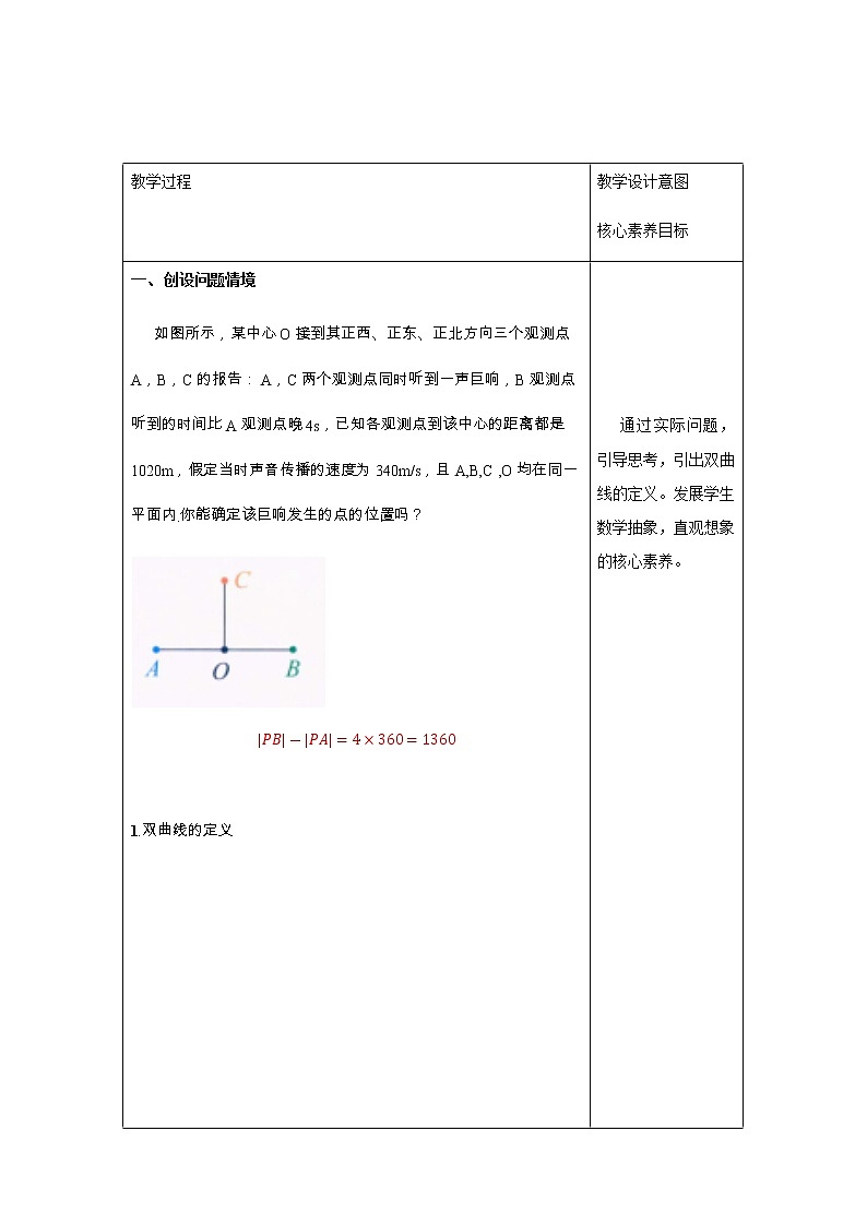 2.6.1 双曲线的标准方程 教学设计03