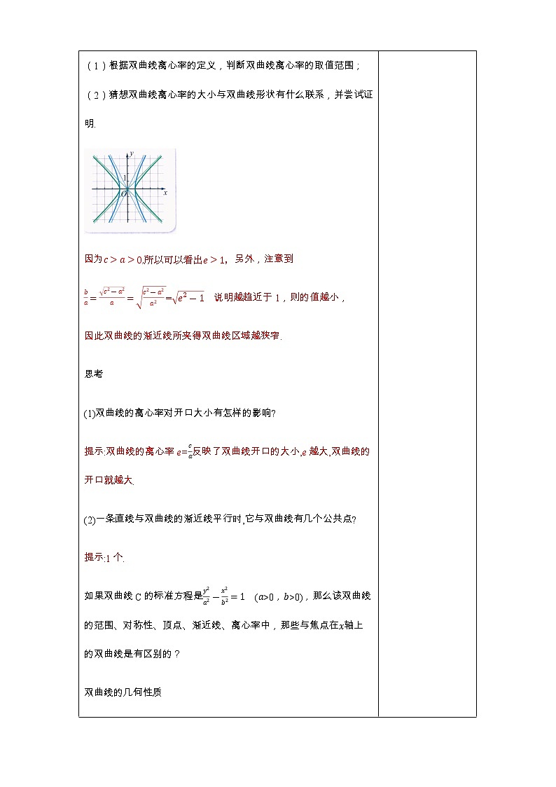 2.6.2 双曲线的几何性质（1） 教学设计03