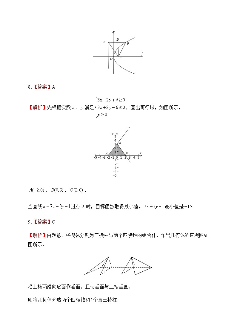 2019-2020湖北名师联盟高三数学上学期期末试卷A（下载版）03