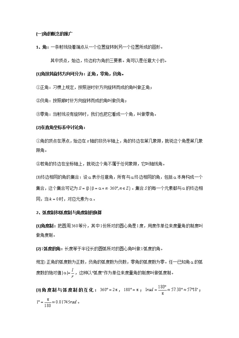高三数学  函数专题复习  十四 三角函数定义02