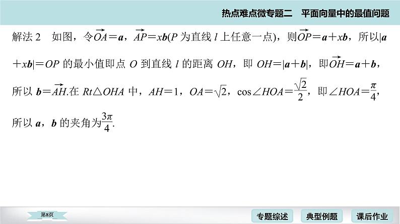 高考二轮热点难点微专题 二  平面向量中的最值问题 课件08