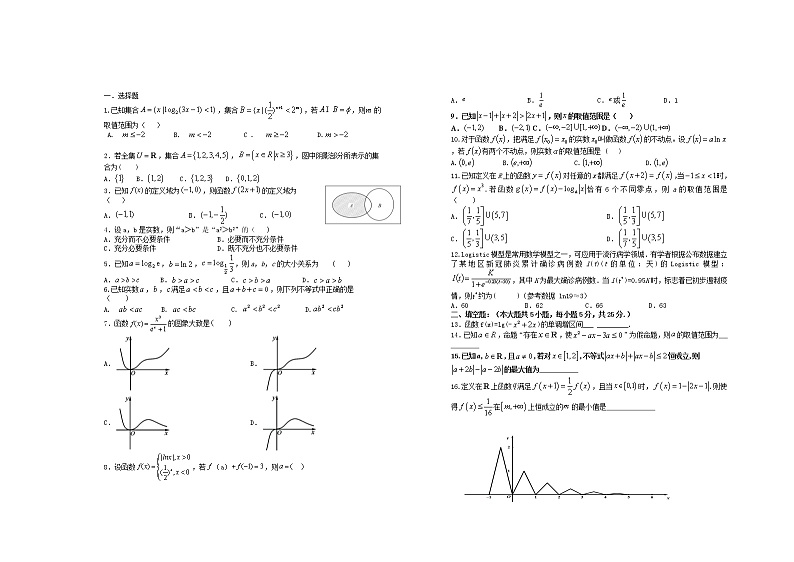 2021高考数学（文）模拟试卷一01