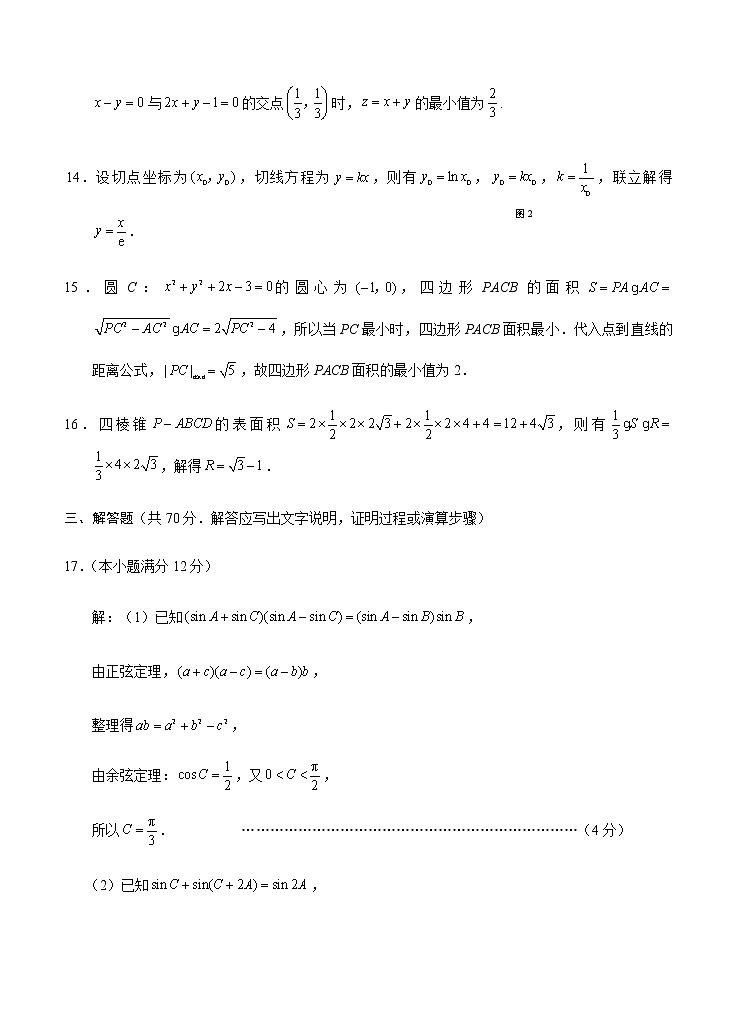 2021高考数学（文）模拟试卷十三03