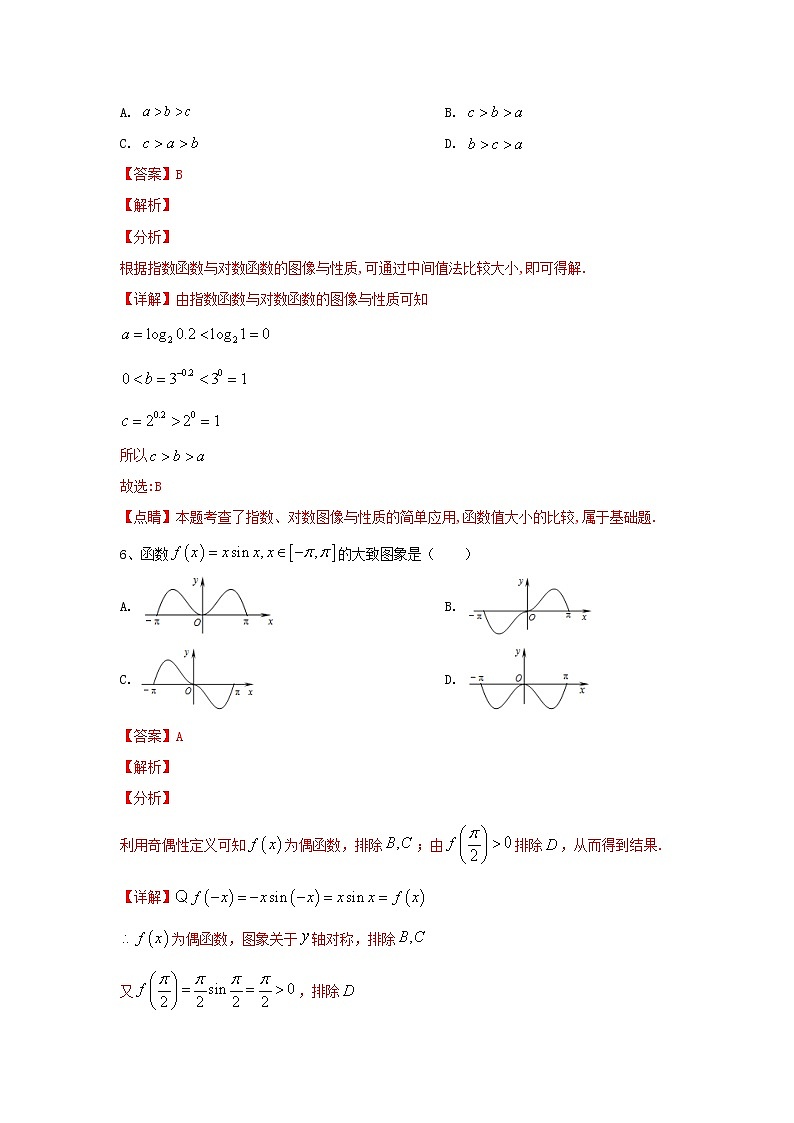 2020-2021学年高一年级数学上学期期末复习通关秘笈模拟试卷（一）解析版03