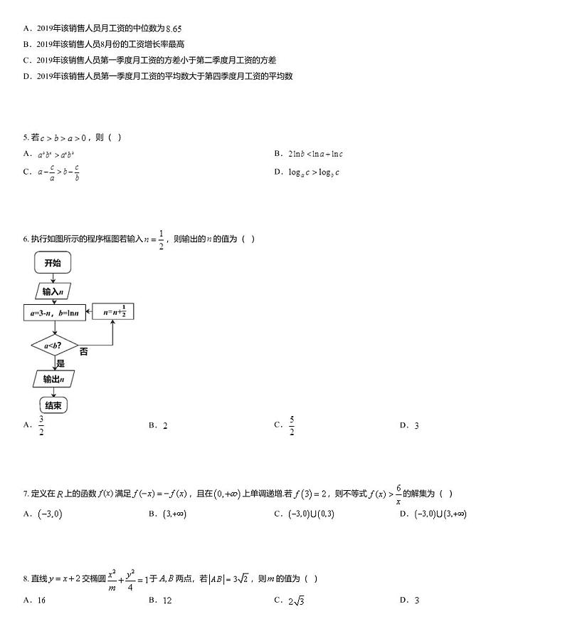 福建省泉州中学数学学科联盟2020届高三考前冲刺适应性模拟卷（理）试题02