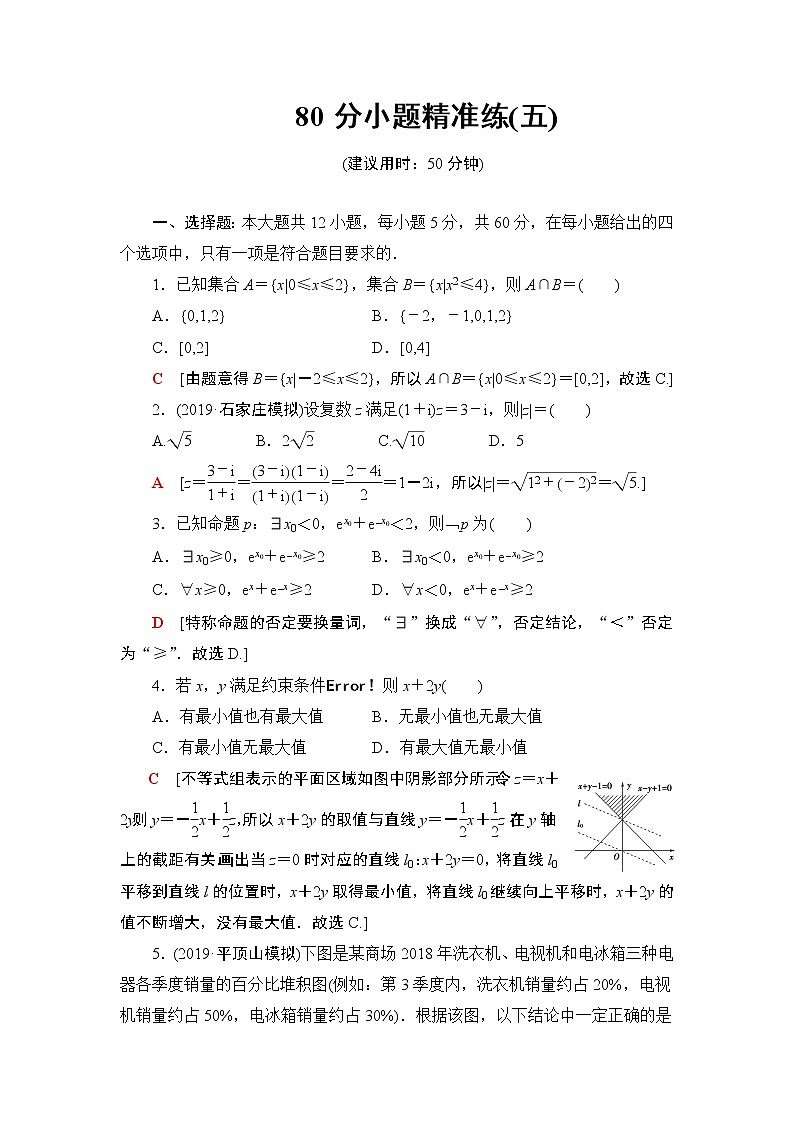 80分小题精准练(五)第1页