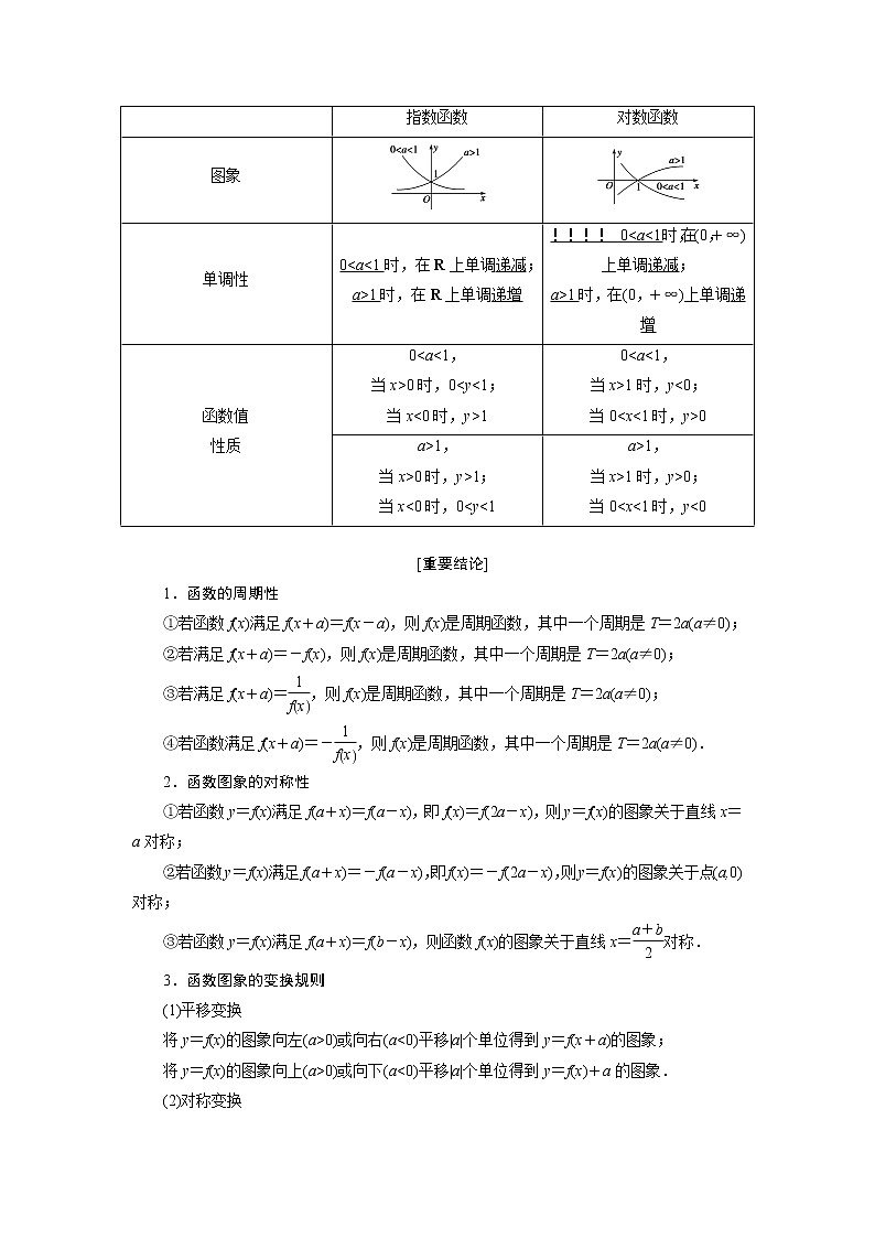 第一讲   函数的图像与性质 学案03