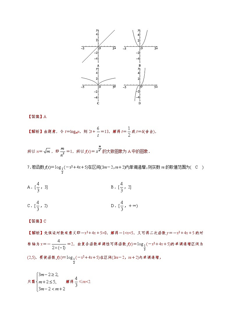 专题4.7 指数函数与对数函数章末测试（培优卷）-2020-2021学年高一数学尖子生同步培优题典（人教A版2019必修第一册）(解析版)第3页