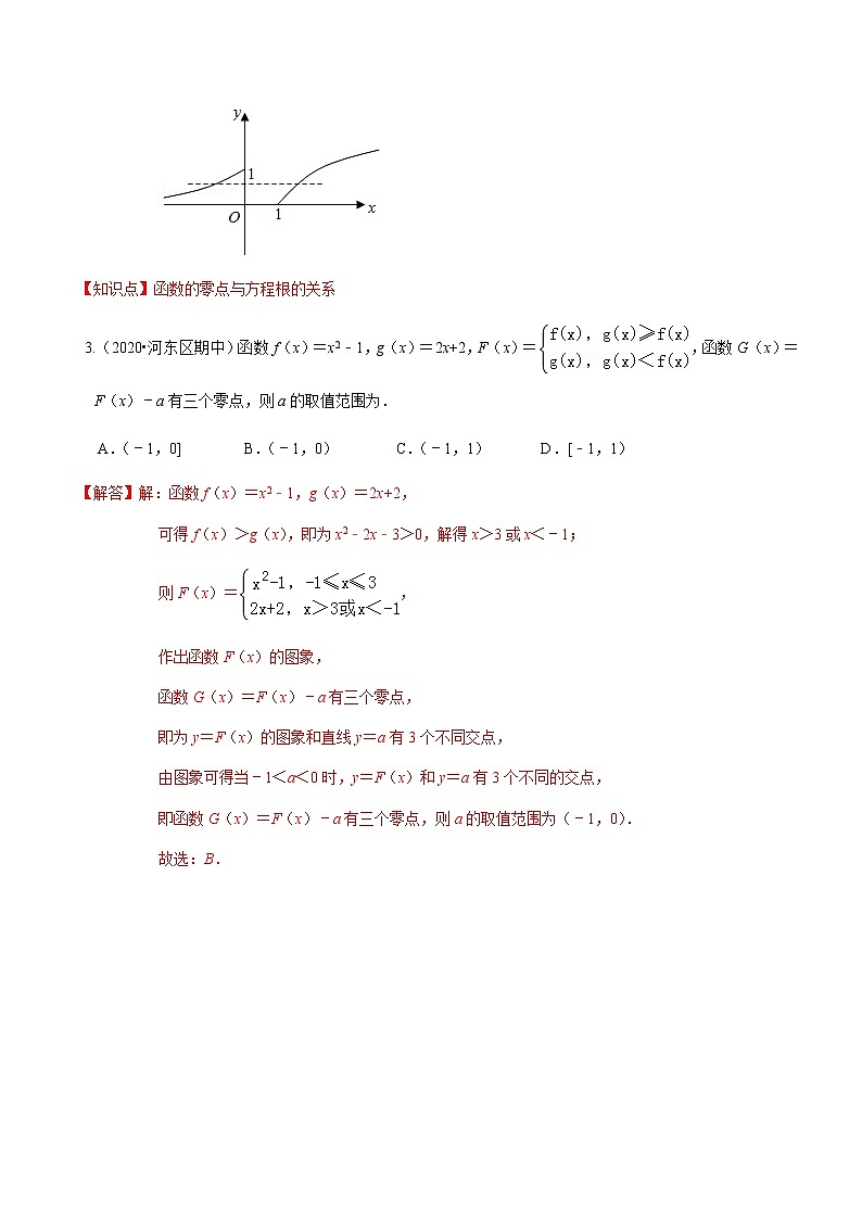 考点01  函数的应用之零点问题1-2020-2021学年高一《新题速递·数学》（人教版）02