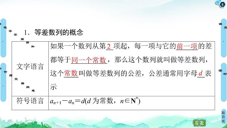 2020-2021学年人教A版选择性必修第二册 第4章 4.2  4.2.1  第1课时　等差数列的概念及简单表示 课件（53张）05