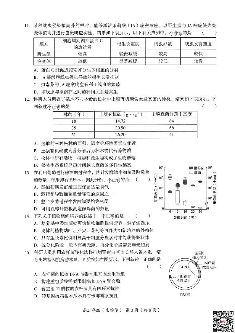 2020.5海淀区高三一模 试卷03