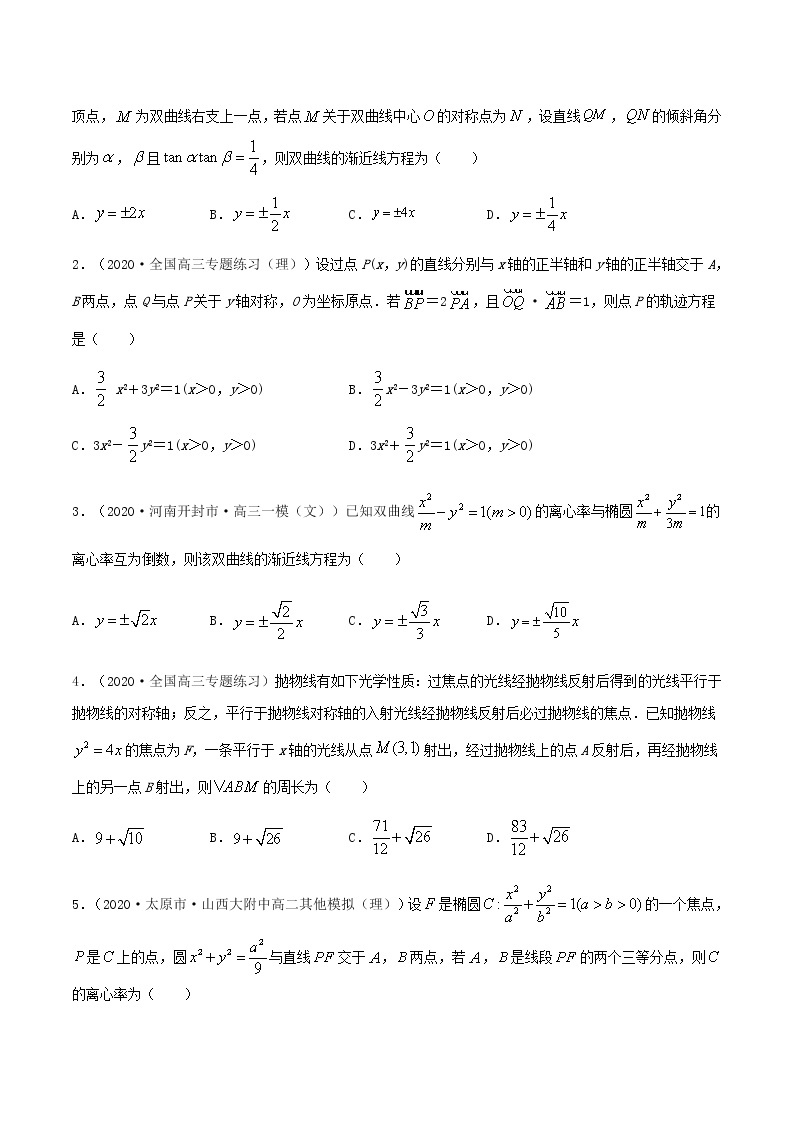 重难点04  解析几何-2021年高考数学【热点·重点·难点】专练(新高考)02