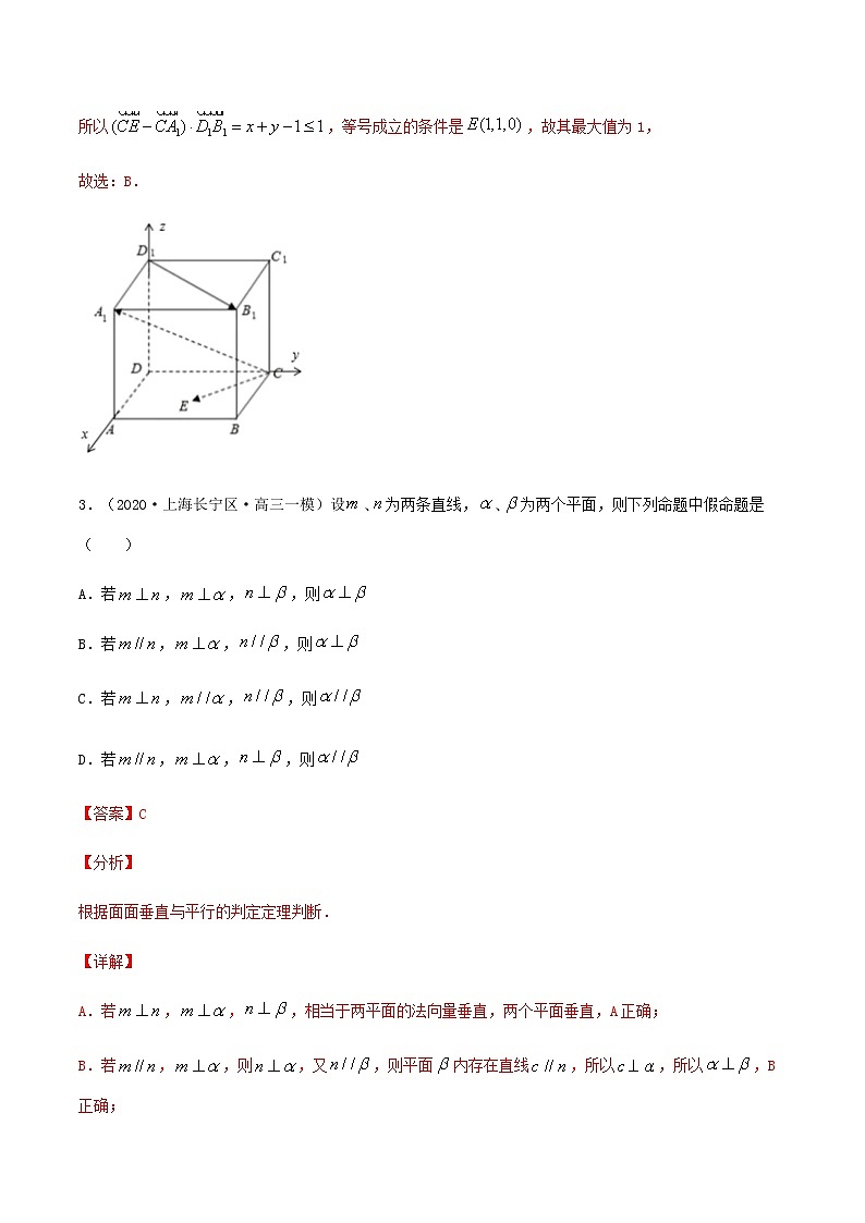 重难点03  空间向量与立体几何-2021年高考数学【热点·重点·难点】专练(新高考)03