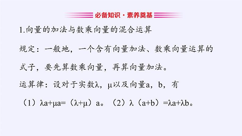 第六章 平面向量初步6.1.5向量的线性运算  （课件PPT+教案+学案）03
