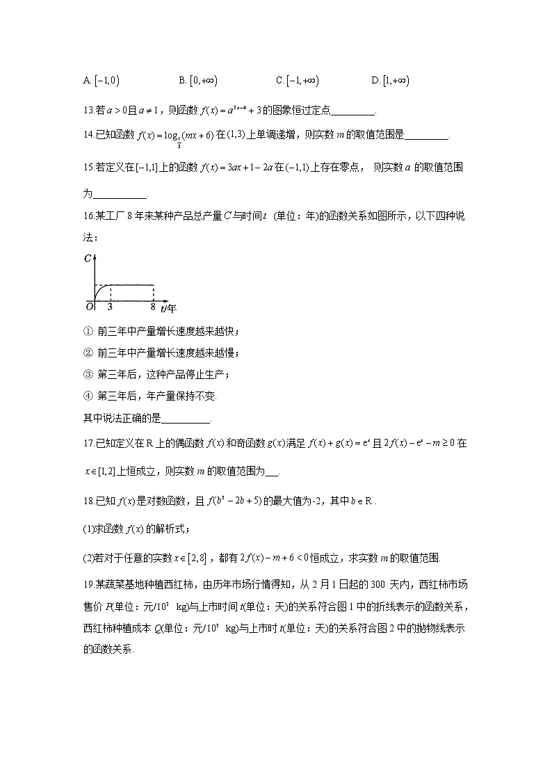 2020-2021学年高一数学人教A版(2019)必修第一册必做100题 专题四 指数函数与对数函数03
