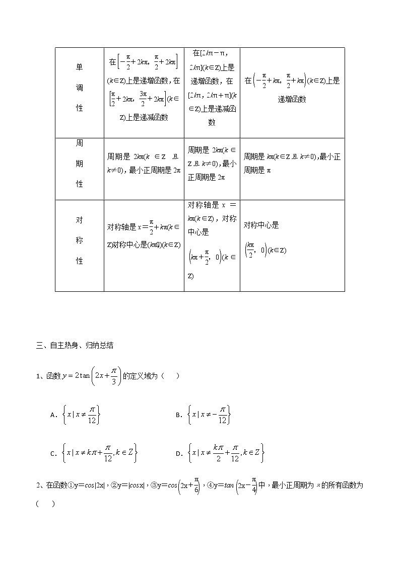 第25讲 三角函数的图像与性质（原卷版）第2页