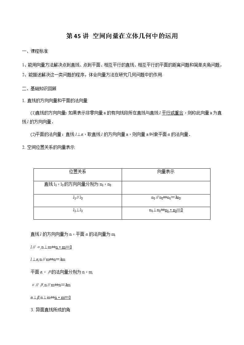 第45讲 空间向量在立体几何中的运用（解析版）第1页