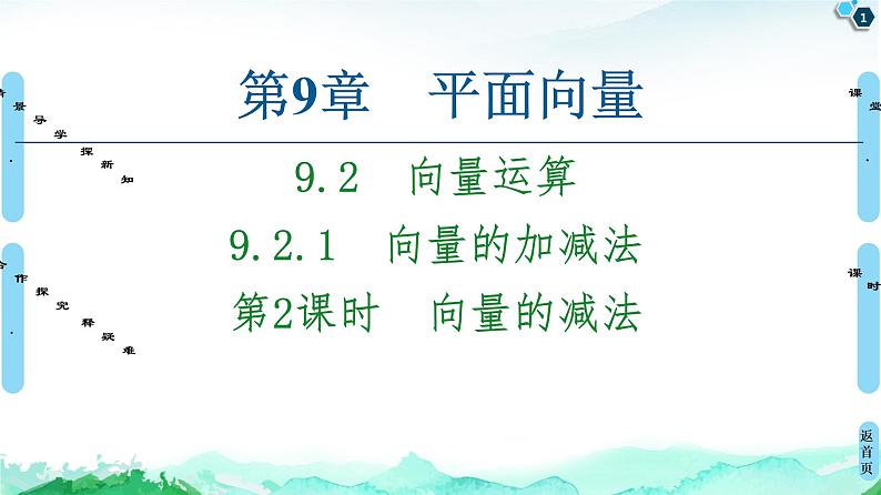9.2.1　第2课时　向量的减法 课件01