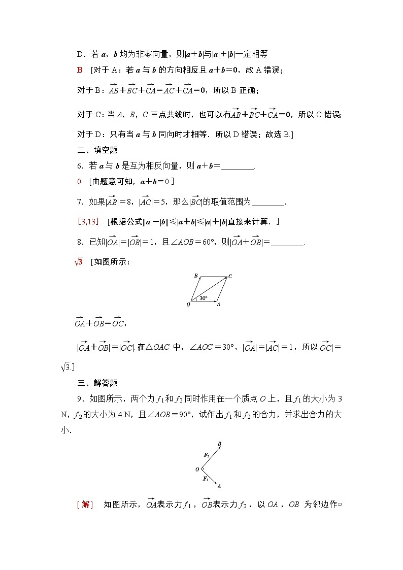 课时分层作业2　向量的加法 练习03