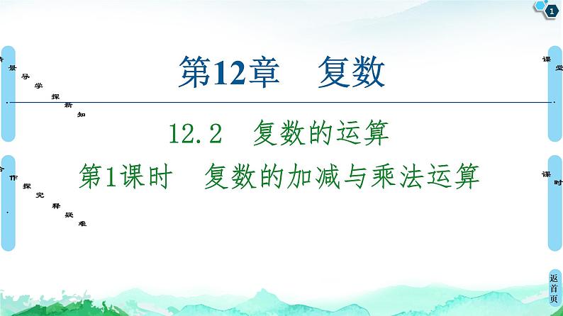 12.2　 第1课时　复数的加减与乘法运算 课件01