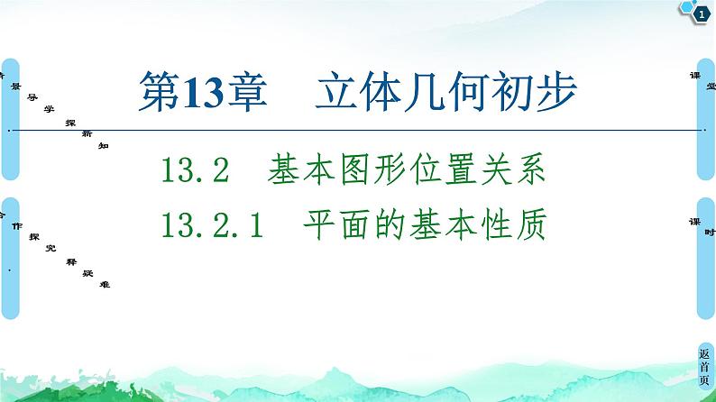 13.2.1　平面的基本性质 课件01