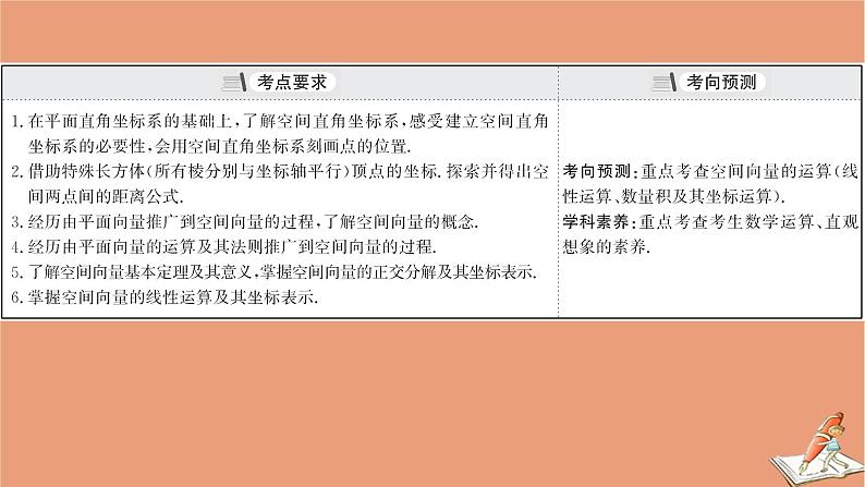 2021版新高考数学一轮复习第八章立体几何初步8.5空间直角坐标系空间向量及其运算课件新人教B版202011231123第3页