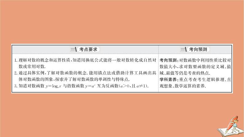 2021版新高考数学一轮复习第二章函数及其应用2.5对数与对数函数课件新人教B版20201123113203