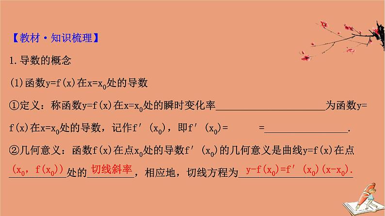 2021版新高考数学一轮复习第三章导数及其应用3.1导数及导数的运算课件新人教B版20201123115904