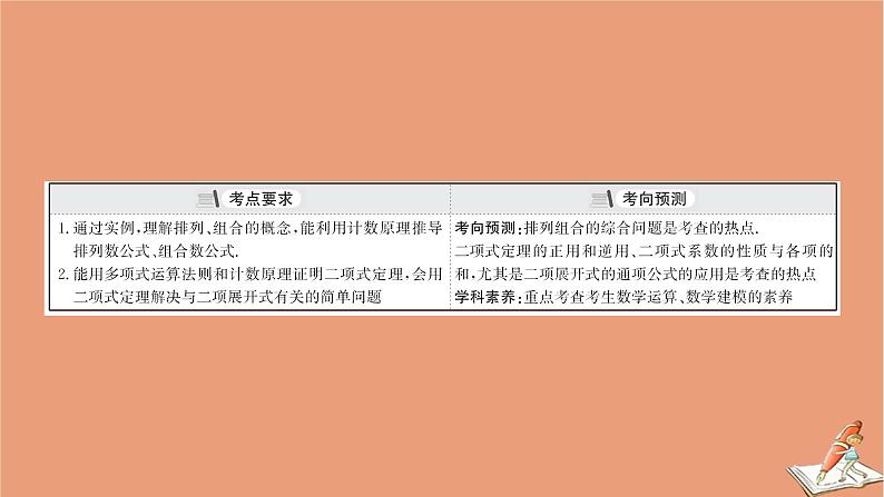 2021版新高考数学一轮复习第十一章计数原理概率随机变量及其分布11.2排列组合与二项式定理课件新人教B版202011231166第3页