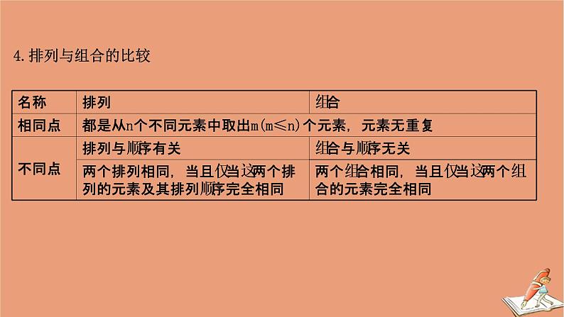 2021版新高考数学一轮复习第十一章计数原理概率随机变量及其分布11.2排列组合与二项式定理课件新人教B版202011231166第7页