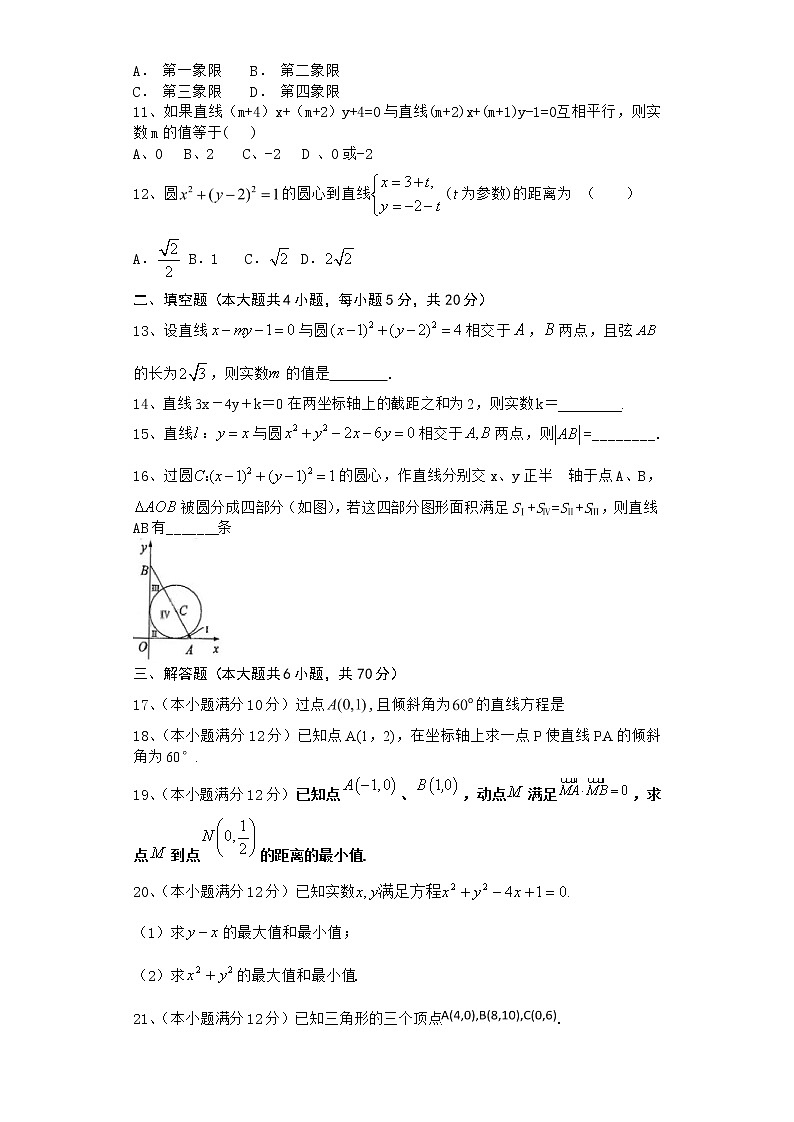 2021届二轮（理科数学） 解析几何                 专题卷（全国通用）02