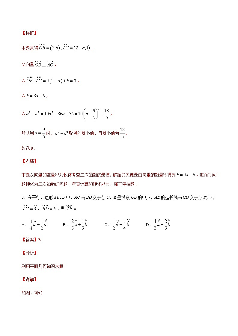 专题十 平面向量与复数-2021届高三《新题速递•数学》12月刊（江苏专用 适用于高考复习）03