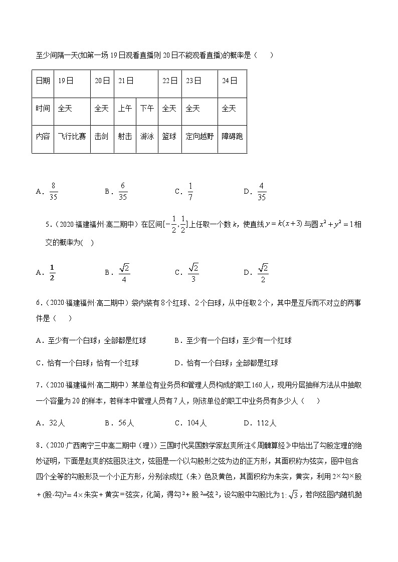 专题二十 统计与统计案例-2021届高三《新题速递•数学》11月刊（江苏专用 适用于高考复习）02