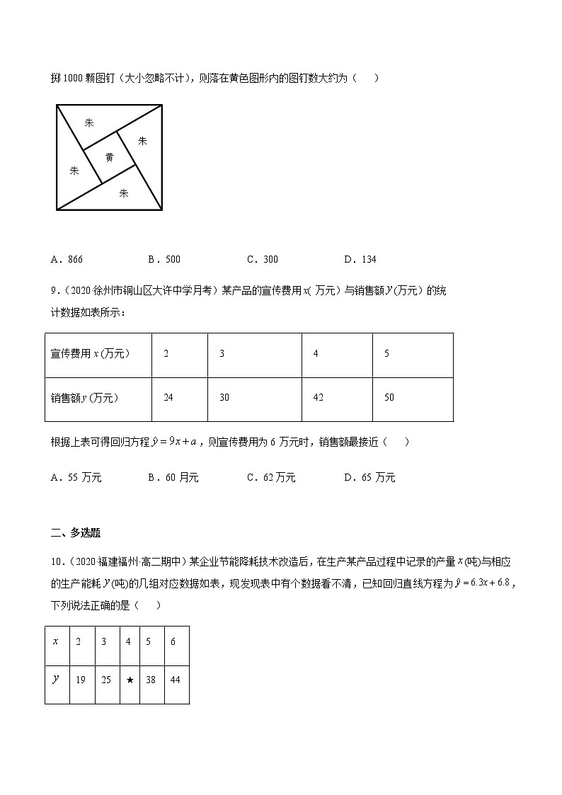 专题二十 统计与统计案例-2021届高三《新题速递•数学》11月刊（江苏专用 适用于高考复习）03