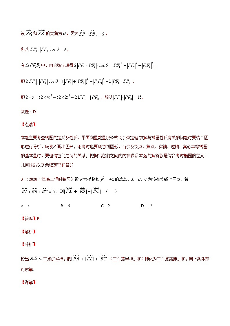 专题十 平面向量与复数-2021届高三《新题速递•数学》9月刊（江苏专用 适用于高考复习）03