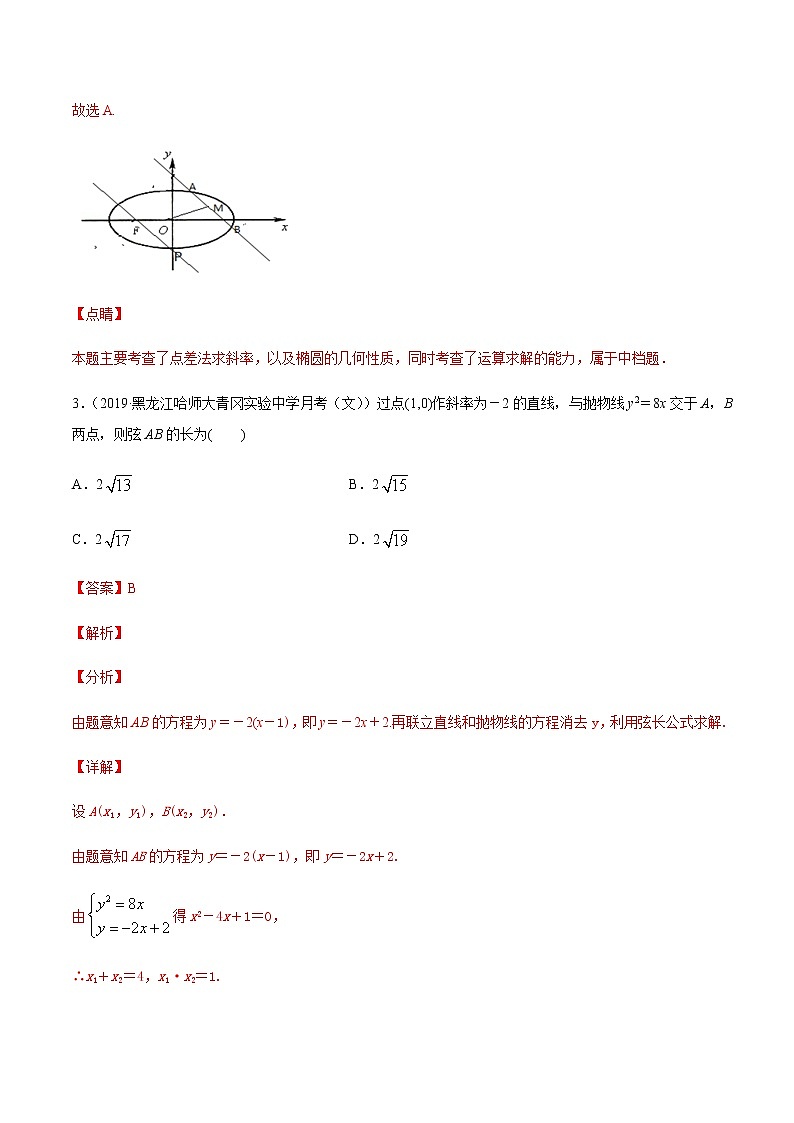 专题十七 圆锥曲线的方程-2021届高三《新题速递•数学》10月刊（江苏专用 适用于高考复习）03