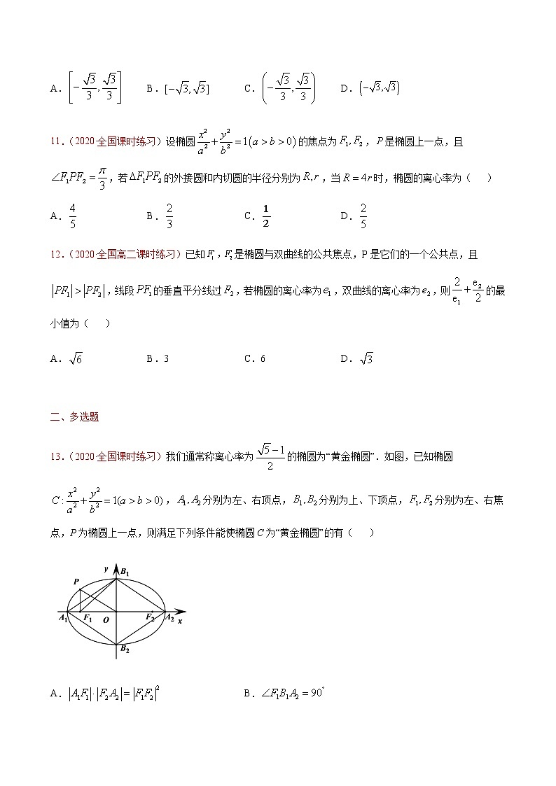 专题十七 圆锥曲线的方程-2021届高三《新题速递•数学》9月刊（江苏专用 适用于高考复习）03