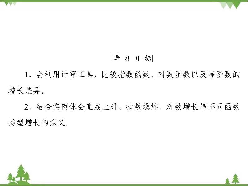 专题3.6 指数函数、幂函数、对数函数增长的比较 高中数学必修1课件+课时跟踪检测（北师大版）04